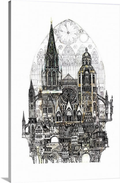„Oneness Chatedral Perichoresis” 100 x 70 cm Tablou Panza, Giglee editie limitata