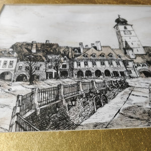 "Hermanstadt, Sibiu " by Eunice Gall, Originalgrafik - DieKunstGalery